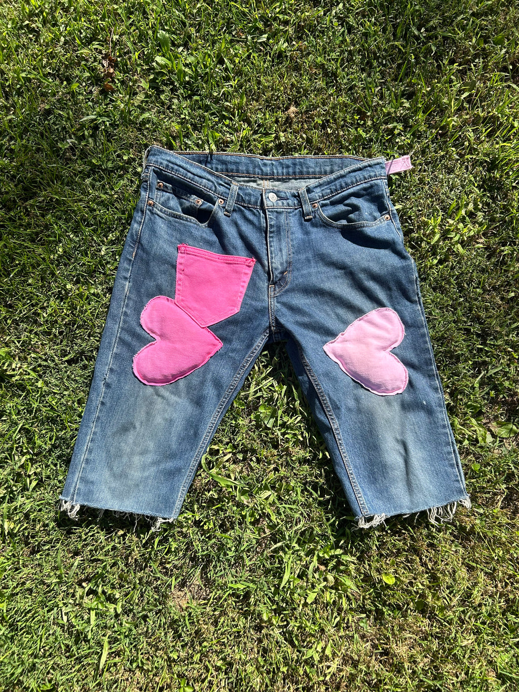 “Love In 3D” Jean Shorts