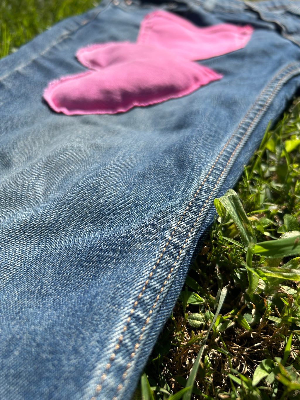 “Love In 3D” Jean Shorts