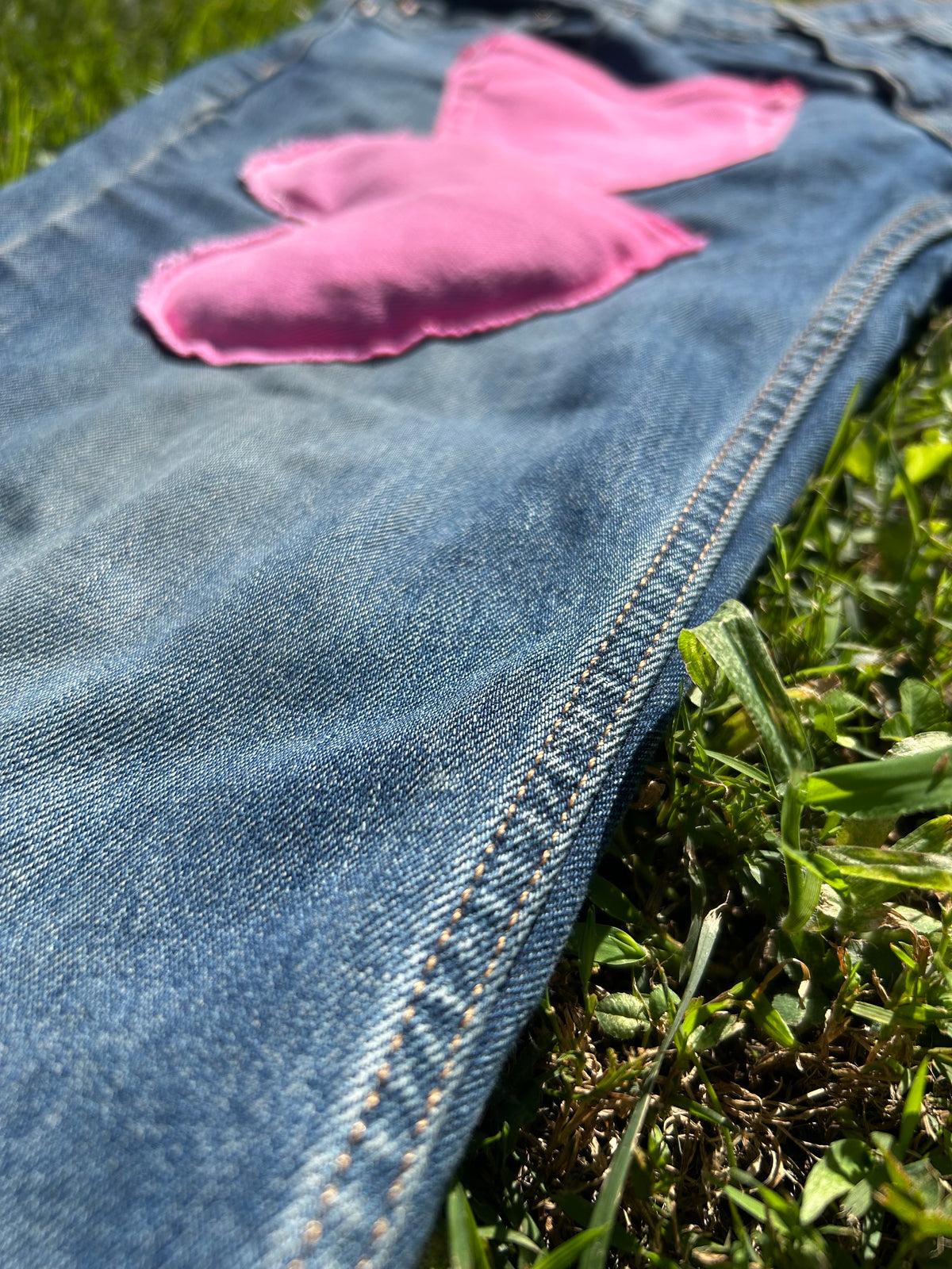 “Love In 3D” Jean Shorts